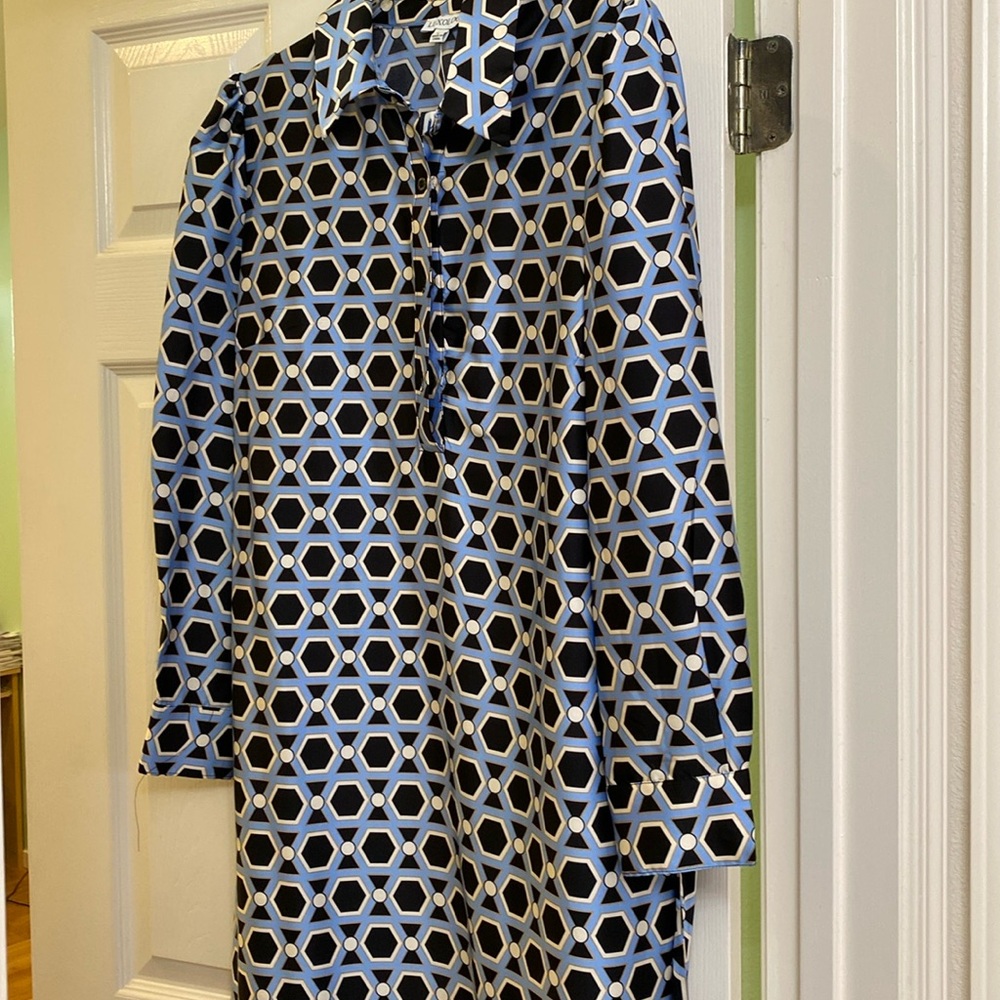 Beautiful New blue and black satiny dress